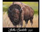 ACEO Original North American Bison OOAK - Stella Burdette