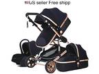 3 in 1 Luxury Travel Baby Stroller Car Seat Carrier Newborn Foldable Portable