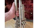 Antique Silver Cavalier Elkhart Indiana Trumpet In Original Case Serial 64876