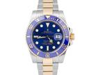 2019 Rolex Submariner Date BLUE Two-Tone 18K Gold Ceramic PAPERS 116613 LB B+P