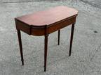 fine federal sheraton mahogany game table hall card stand foyer 1820