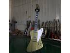 Light Green Silver Electric Guitar Solid Firebird Black Fretboard Mahogany Body