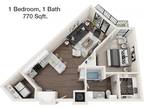 3 Floor Plan 1x1 - Willow & Wise, Fort Worth, TX
