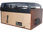 Boytone BT-22M Bluetooth Record Player Turntable AM/FM Radio Cassette CD