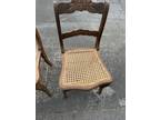Antique 19th Century Wood Chairs w/ Cane Seats - C. Robinson