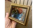 Vintage Tiny Accent Gold Leaf Wall Mirror