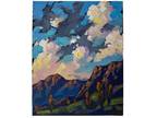 Southwest Impressionism Desert Landscape Clouds Hawkins Original Oil Painting