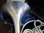 C. G. Conn GT-73 Silver FRENCH HORN, Made in USA. F key Single