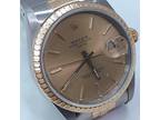 Rolex Date 34mm Steel 18K Yellow Gold Jubilee Automatic Watch 15223 L Serie 1989