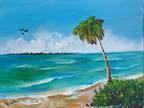 Florida Highwaymen Style Painting Matanzas Inlet St Augustine by Rochelle
