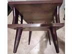 Vintage MCM Alluring 60’s Retro 2 Tier Wooden Side End Table in Great
