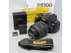 Nikon D5100 16.2MP DSLR Camera - Black (Kit w/ AF-S DX VR 18-55mm [phone...