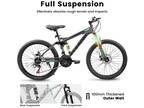 ECARPAT 24" Mountain Bike All-terrain Tyre Full-Suspension 21 Speeds Disc Brakes