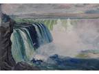 oil painting Niagara Falls Signed Chistine Hassell