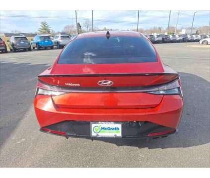 2021 Hyundai Elantra N Line is a Orange 2021 Hyundai Elantra Sedan in Dubuque IA