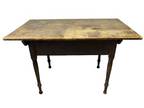 antique Lancaster Pennsylvania farm table 1820s old surface paint pinned scrub