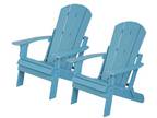 Set of 4 Outdoor Patio Adirondack Chairs Folding Lawn Chairs Weather Resistant