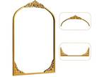 Vintage Gold Arch Mirror (Large) - Ornate, Fireplace, Entryway Living Room