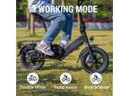 DYU 14" Folding Electric Bike for Adults Teens, 350W 36V/7.5AH, Commuter City