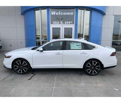 2024 Honda Accord Hybrid Touring is a Silver, White 2024 Honda Accord Hybrid Touring Hybrid in Omaha NE