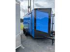 2023 Tailor-Made Trailers 6 Wide Enclosed 6x12 tandem pepsi blue with blackout