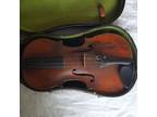 Antique Violin With Bow, Hard Case and Extra Strings - Nice Sound