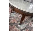 marble Table vintage 36 Inches Round 17.5 High