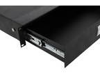 19" Rack Mount 2U Steel Plate DJ Drawer Equipment Cabinet Lockable w/key Gift