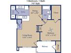 2 Floor Plan 1x1 - Lake Forest, Humble, TX