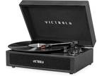 Victrola Record Player Vintage 3-Speed Bluetooth Suitcase Turntable - Black