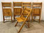 Vintage Wood Slat Folding Chair 5 Available