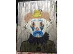 Sad Clown painting on canvas original Art