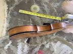 old antique vintage violin Rare hand carved handle scroll