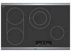 Bosch 800 Series 30" Built-In Electric Cooktop w/ 4 Elements Steel Frame Black