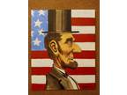Abraham Lincoln original acrylic painting on canvas 16 By 20 inches Gettysburg