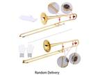 ammoon Alto Trombone Brass Gold Lacquer Bb Tone B flat Instrument Full Set F5D1