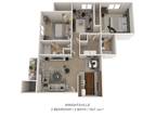 Morganton Place Apartment Homes - Two Bedroom 2 Bath - 1,107 sqft