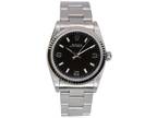 Rolex Oyster Perpetual 77014 Watch 31mm Steel Black Index Oyster Yr-1999