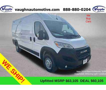 2024 Ram ProMaster 3500 High Roof is a White 2024 RAM ProMaster 3500 High Roof Van in Ottumwa IA