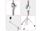 Straight Boom Cymbal Stand Double Braced Heavy Duty Alloy Tripod Stand Holder