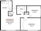 San Mateo Apartments - 2-Bedroom, 1-bathroom