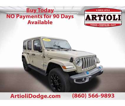 2022 Jeep Wrangler 4xe Unlimited Sahara is a Gold 2022 Jeep Wrangler Car for Sale in Enfield CT