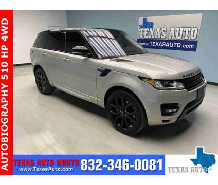 2017 Land Rover Range Rover Sport 5.0L V8 Supercharged Autobiography is a 2017 Land Rover Range Rover Sport SUV in Houston TX