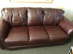 Full size brown leather couch
