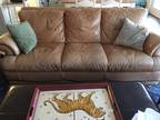 Leather couch, chair and ottoman