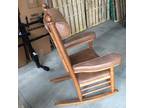 Kennedy Rocking Chair Replica with Leather Cushions/Headrest