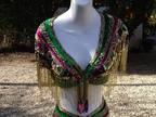 Asst'd hand made belly dance costumes; two pieces