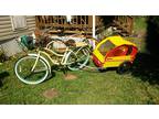 Brand new Huffy(panama jack edition)26"bike w/ trailer for 2 kids