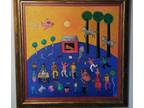 Habitantes OIL PAINTING by famous latin artist Jose Morillo