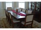 Dining Room set: Table chairs and china hutch- beautiful set